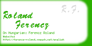roland ferencz business card